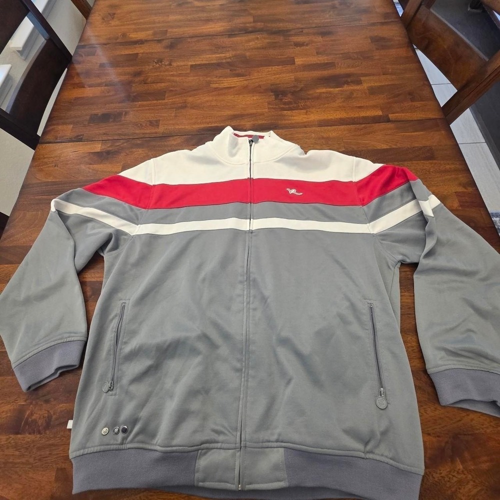 Rocawear‎ grey and red jacket zip up size large  sku55